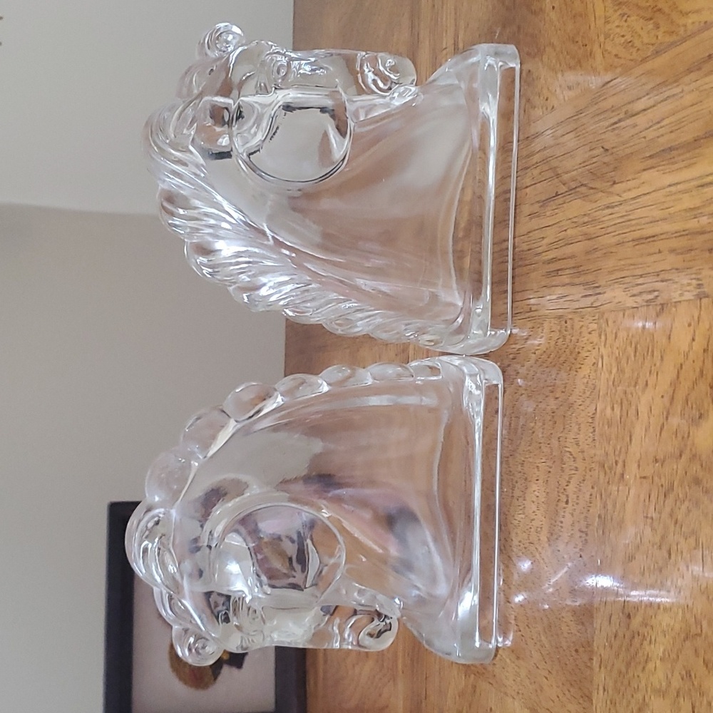 Federal Glass Horse Bookends 🐴